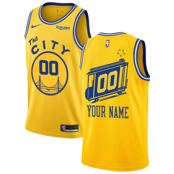Youth Golden State Warriors Gold City Classic Edition Stitched NBA Jersey